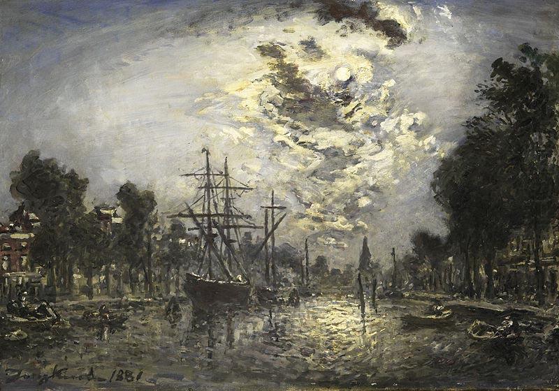 Johan Barthold Jongkind Rotterdam in the Moonlight china oil painting image